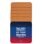 Faith & Hope: Hebrews 11:1 Cork-Back Coaster Set (1–6 pcs)