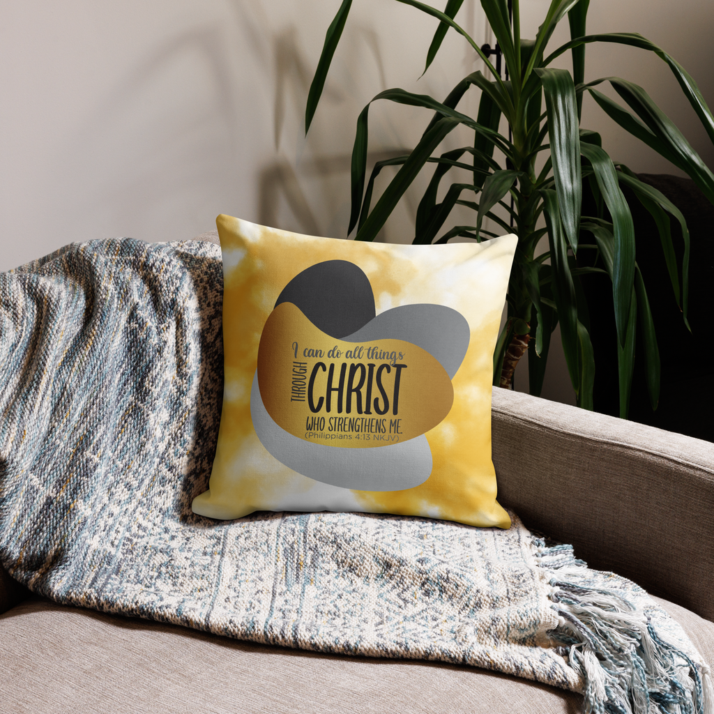 Empowered by Christ: Philippians 4:13 Premium Pillow