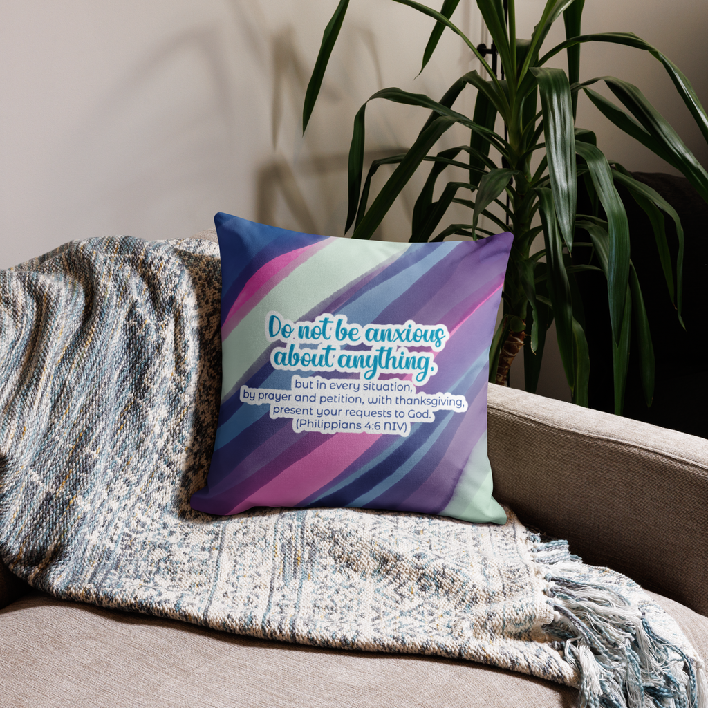 Prayer & Gratitude: Philippians 4:6 Premium Pillow