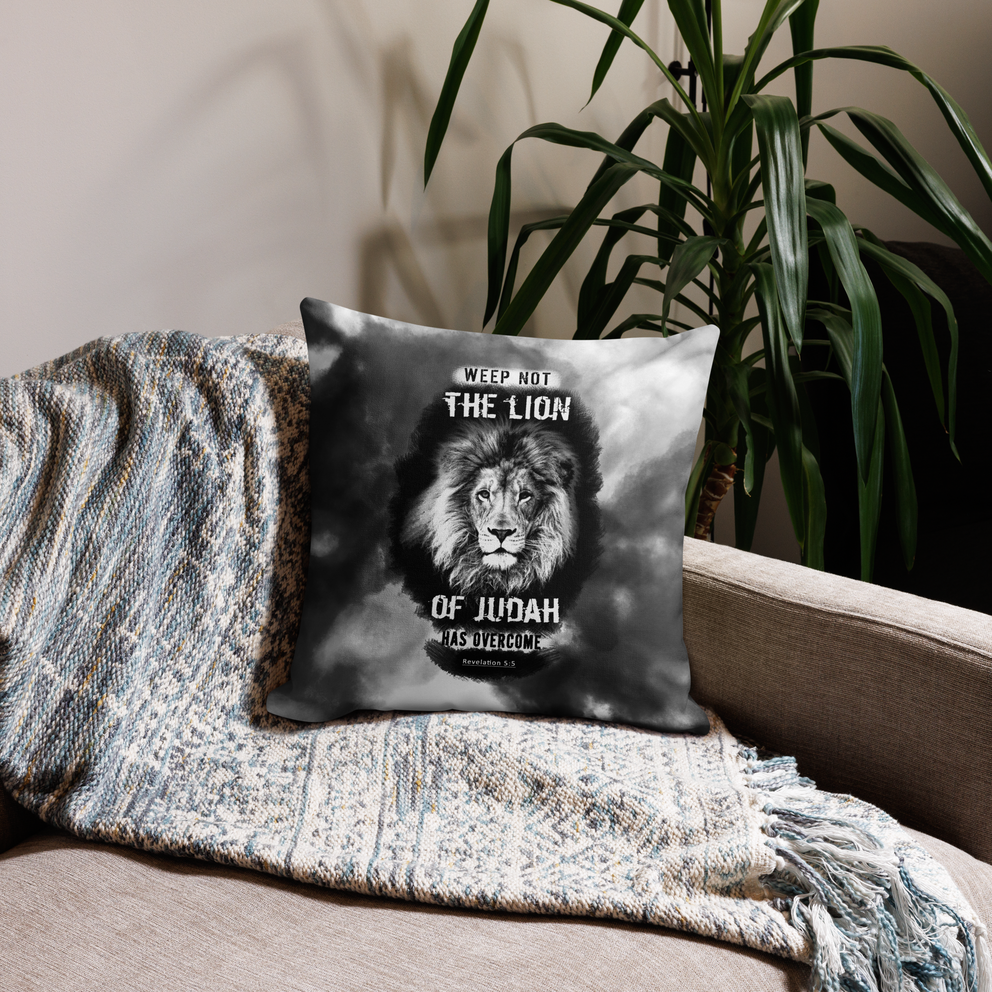 The Lion of Judah: Revelation 5:5 Premium Pillow