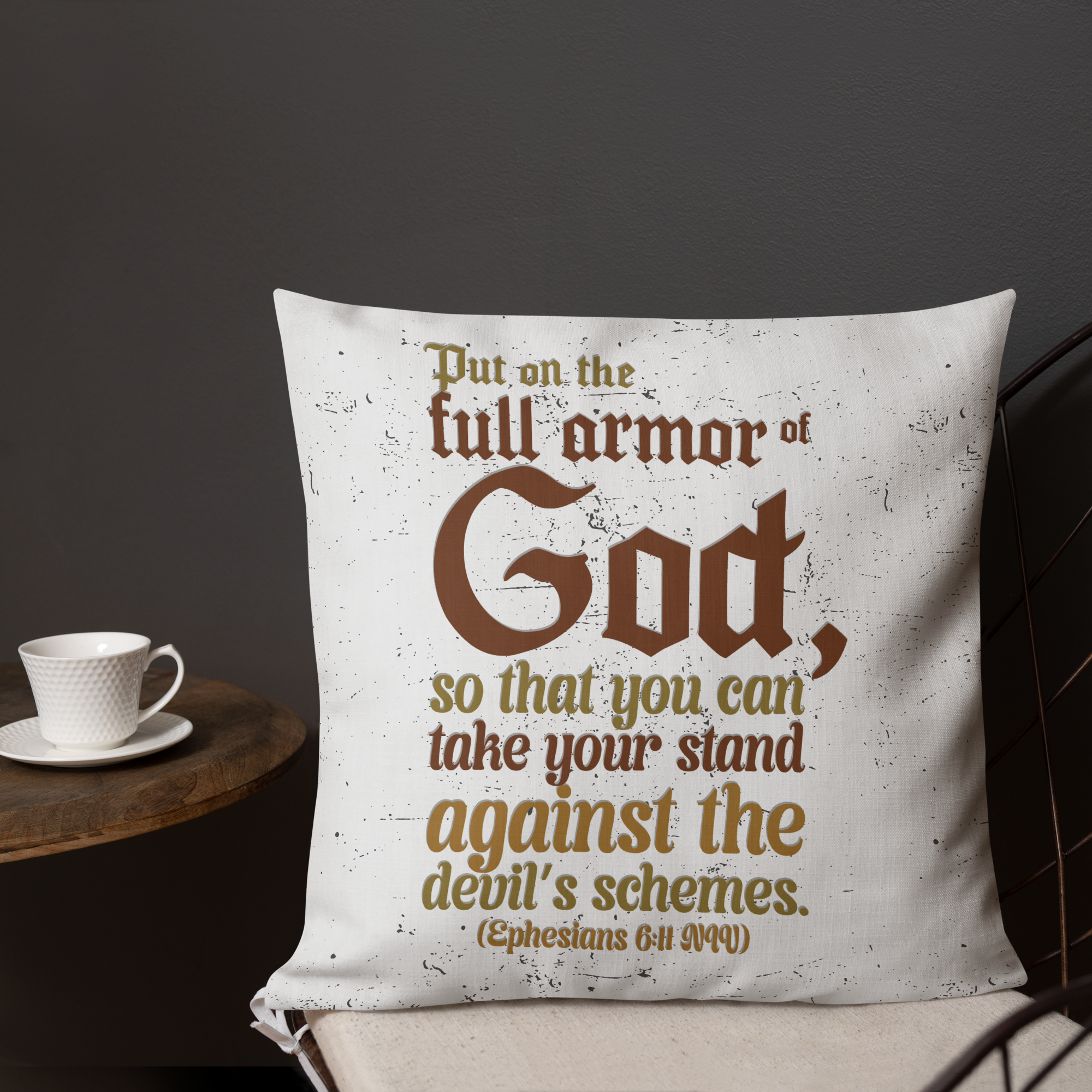 Full Armor Of God: Ephesians 6:11 Premium Pillow