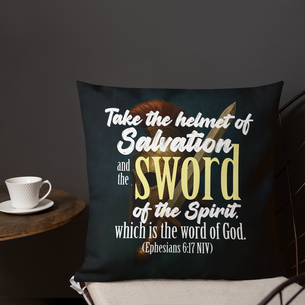 Sword & Salvation: Ephesians 6:17 Premium Pillow