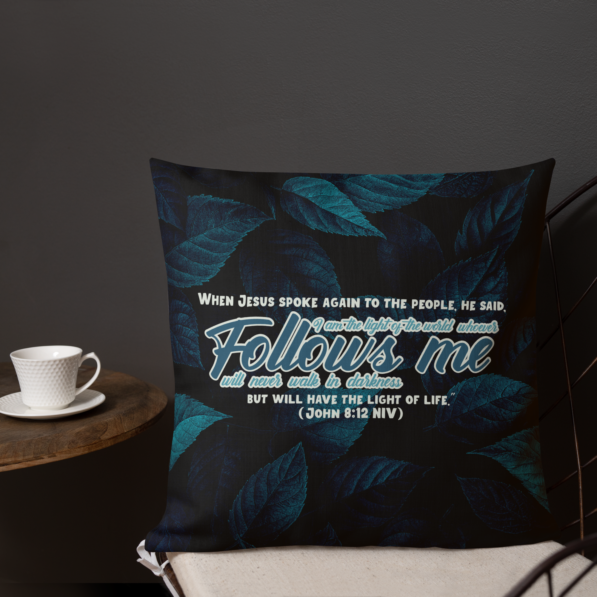 Light Of The World: John 8:12 Premium Pillow