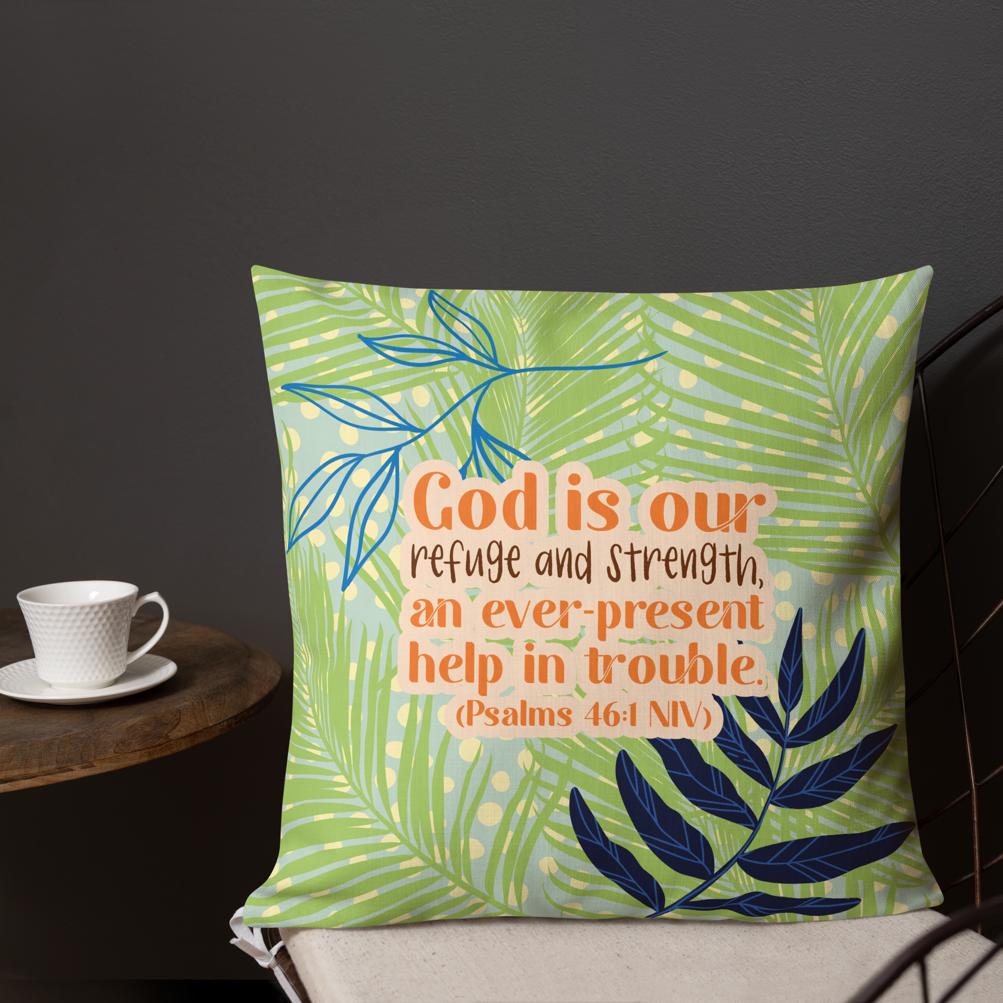 God Our Refuge: Psalm 46:1 Premium Pillow