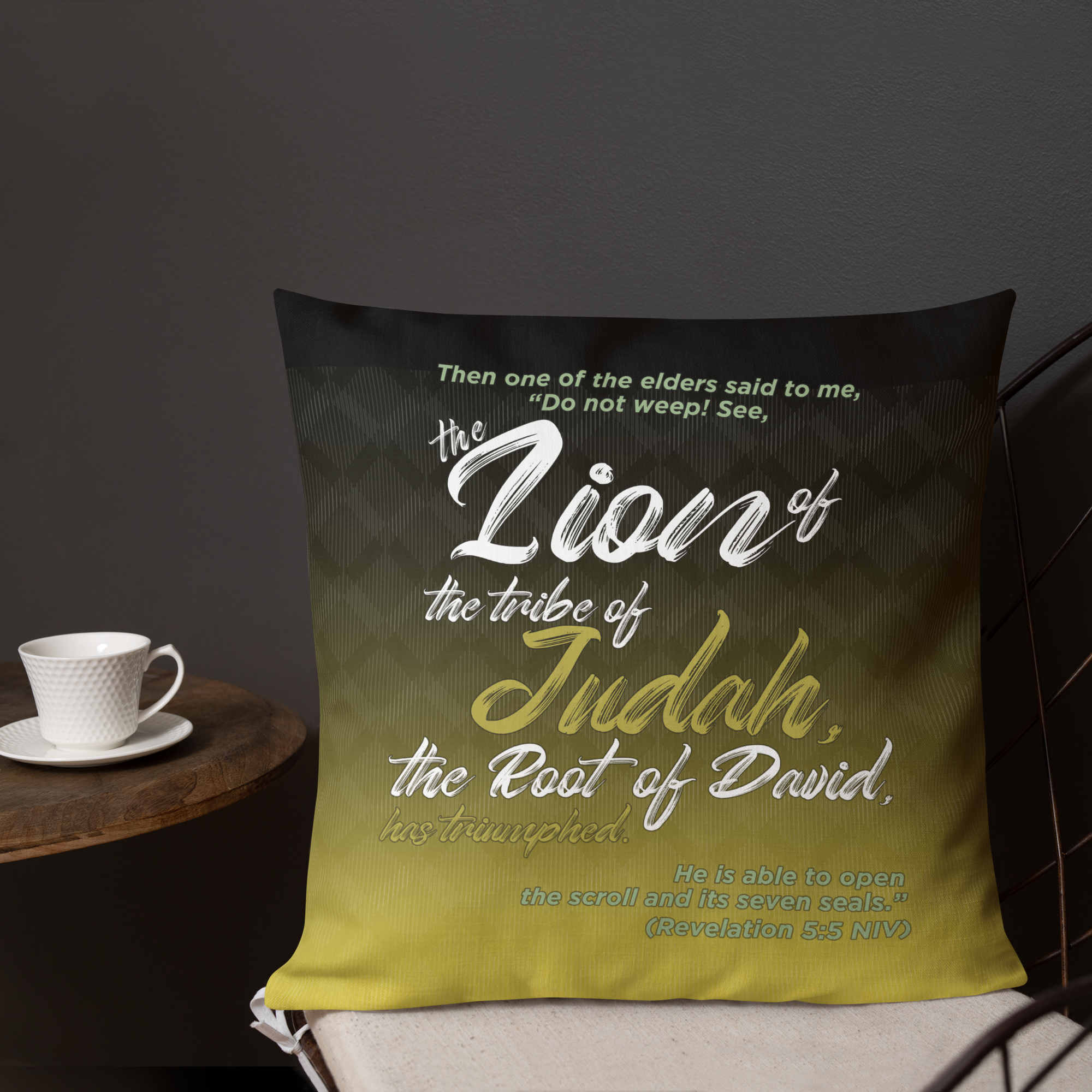 Lion of Judah & Root of David: Revelation 5:5 Premium Pillow