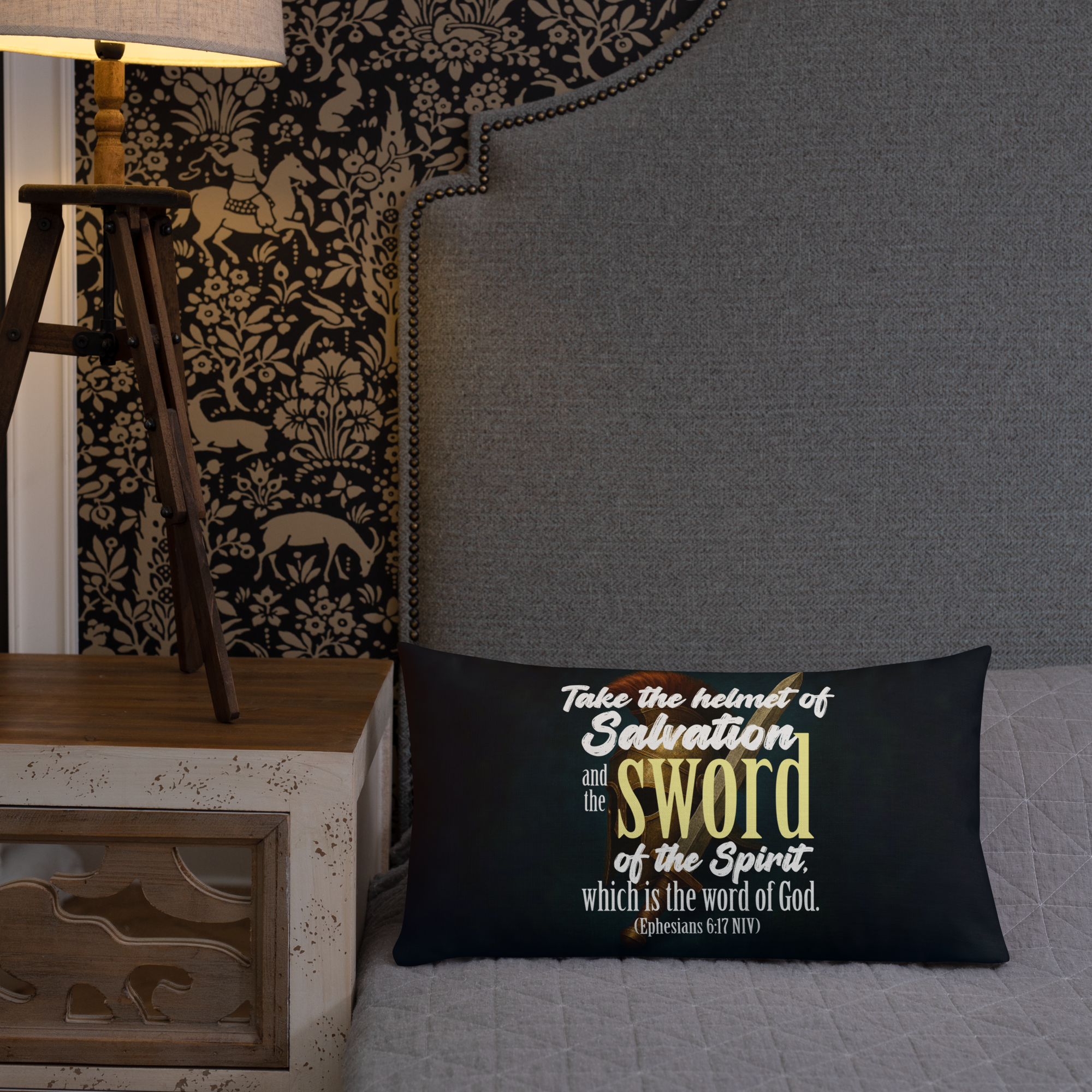 Sword & Salvation: Ephesians 6:17 Premium Pillow
