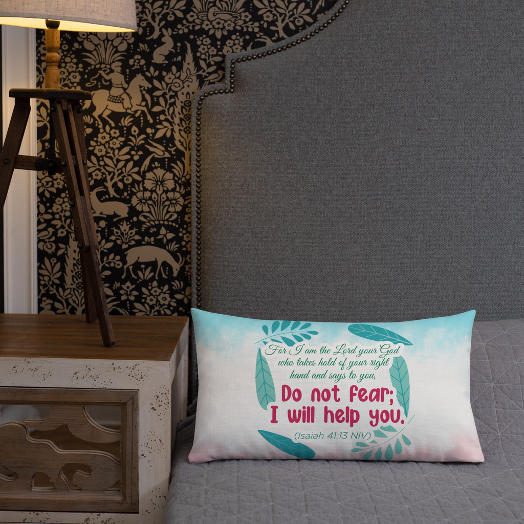 Fear Not: Isaiah 41:13 Premium Pillow