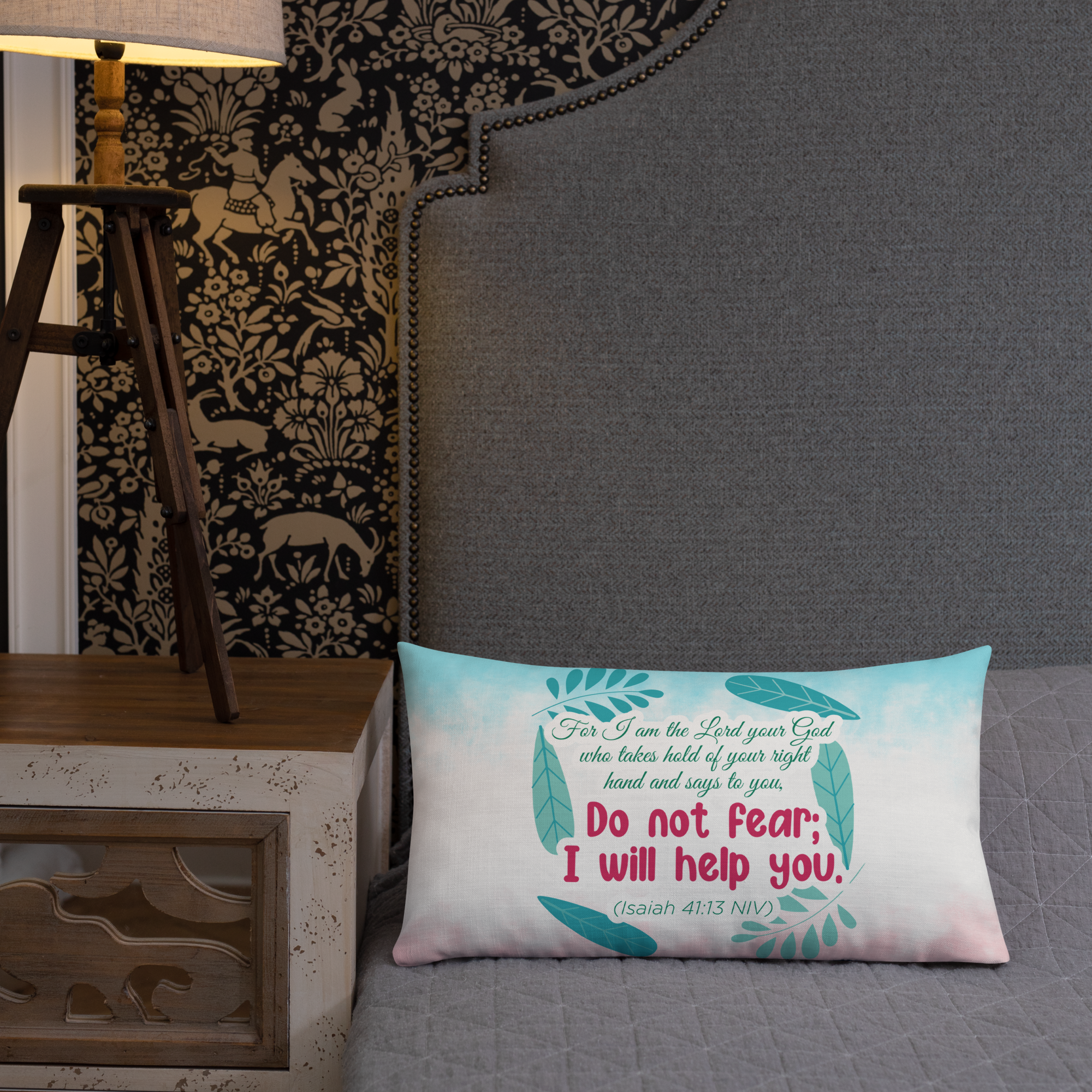 Fear Not: Isaiah 41:13 Premium Pillow
