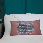 Fearless Woman: Proverbs 31:30 Premium Pillow