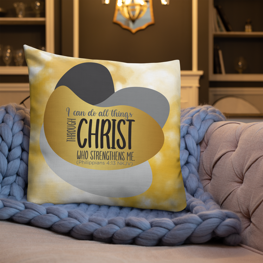 Empowered by Christ: Philippians 4:13 Premium Pillow