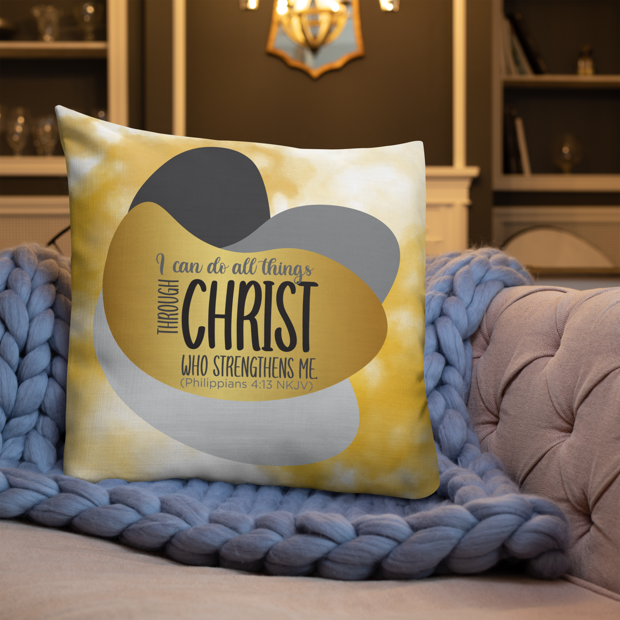 Empowered by Christ: Philippians 4:13 Premium Pillow