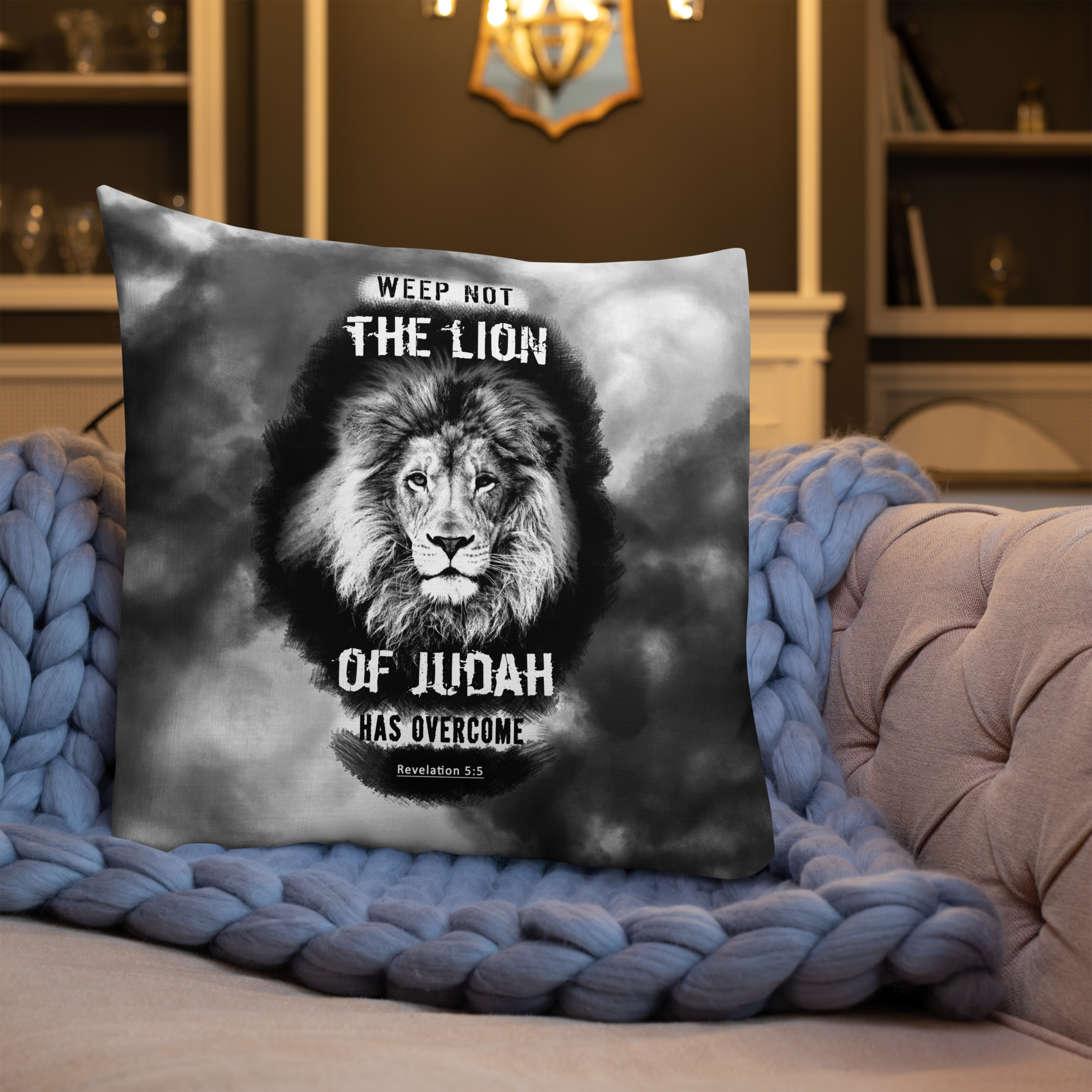 The Lion of Judah: Revelation 5:5 Premium Pillow