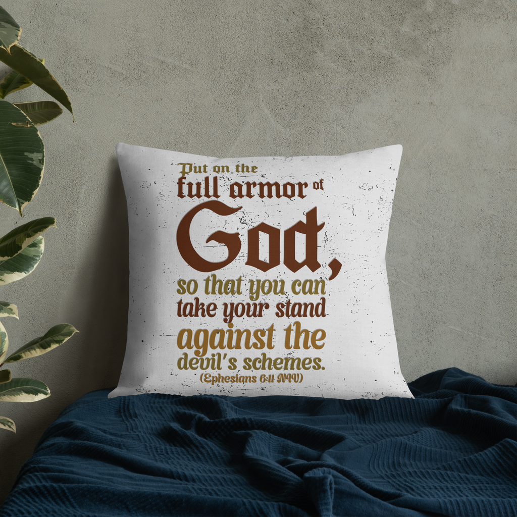 Full Armor Of God: Ephesians 6:11 Premium Pillow