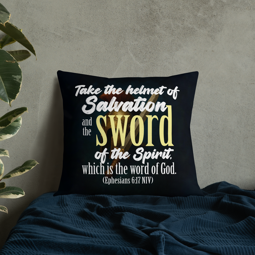 Sword & Salvation: Ephesians 6:17 Premium Pillow