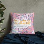 Unshakeable Faith: Psalms 46:5 Premium Pillow