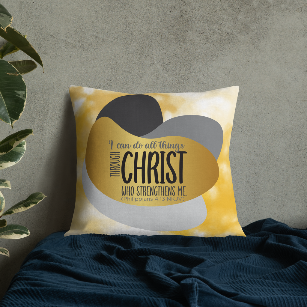 Empowered by Christ: Philippians 4:13 Premium Pillow