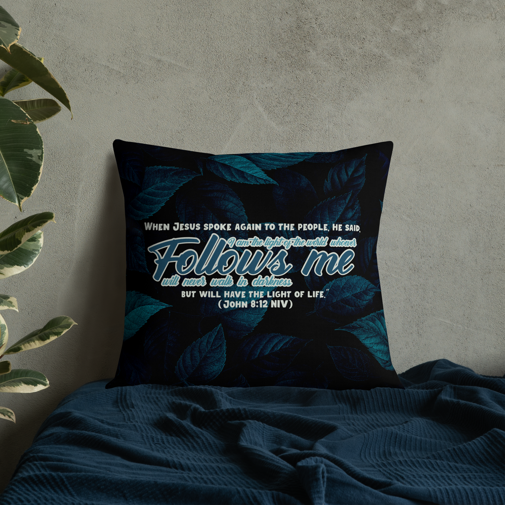 Light Of The World: John 8:12 Premium Pillow