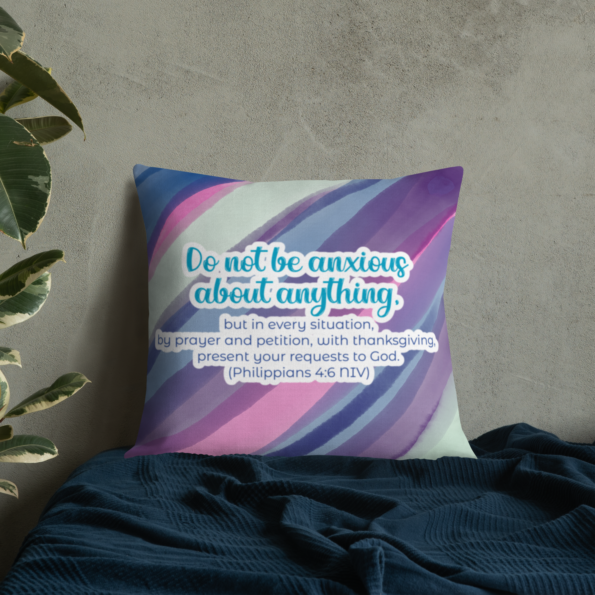 Prayer & Gratitude: Philippians 4:6 Premium Pillow
