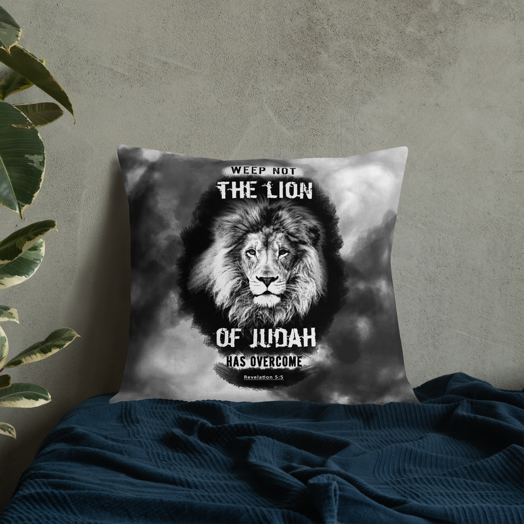 The Lion of Judah: Revelation 5:5 Premium Pillow