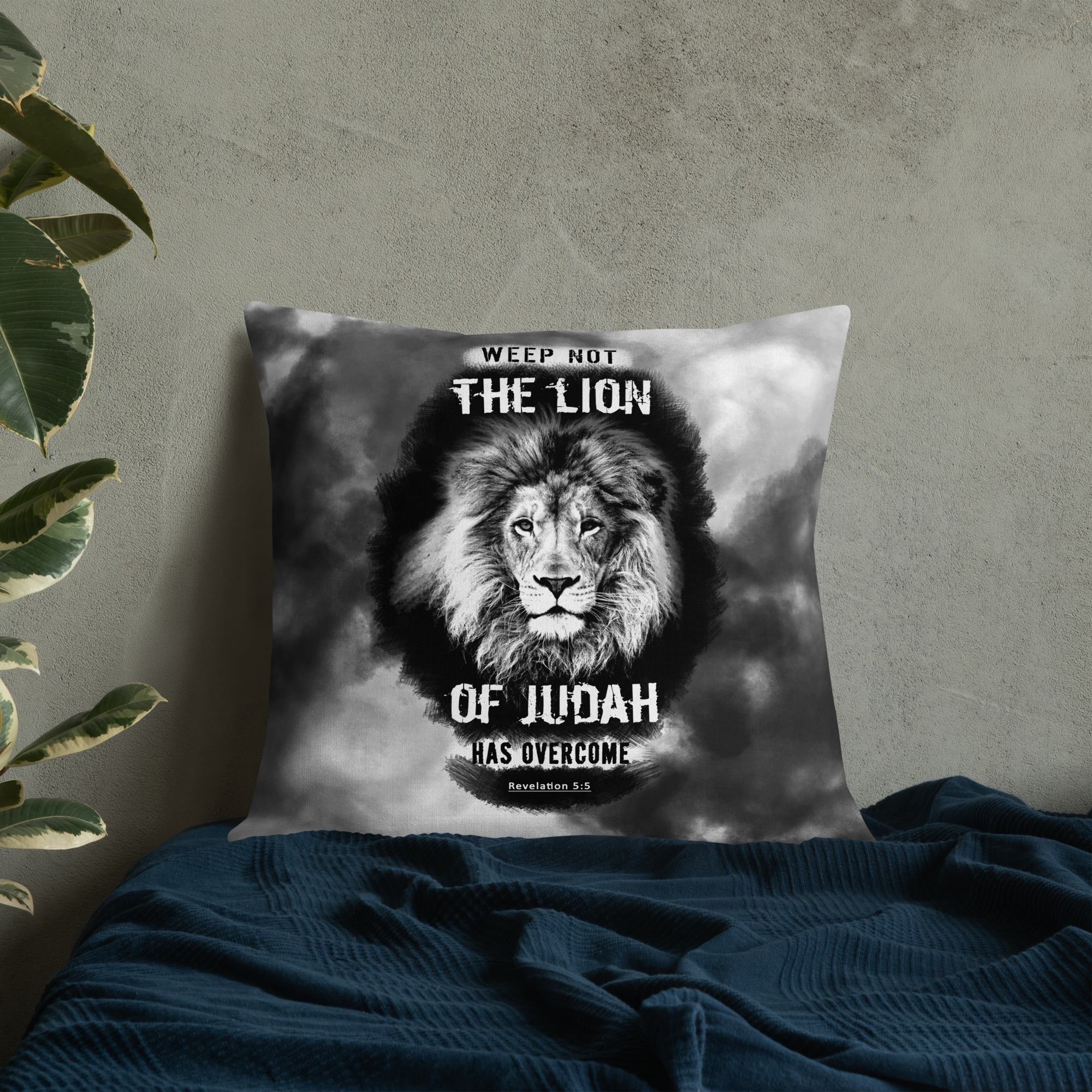 The Lion of Judah: Revelation 5:5 Premium Pillow
