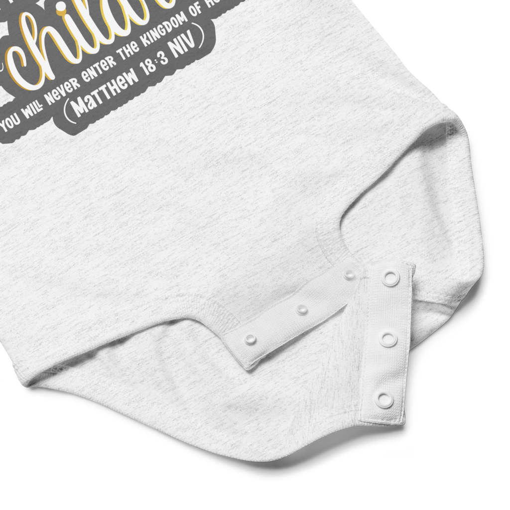 Childlike Faith: Matthew 18:3 Baby Bodysuit