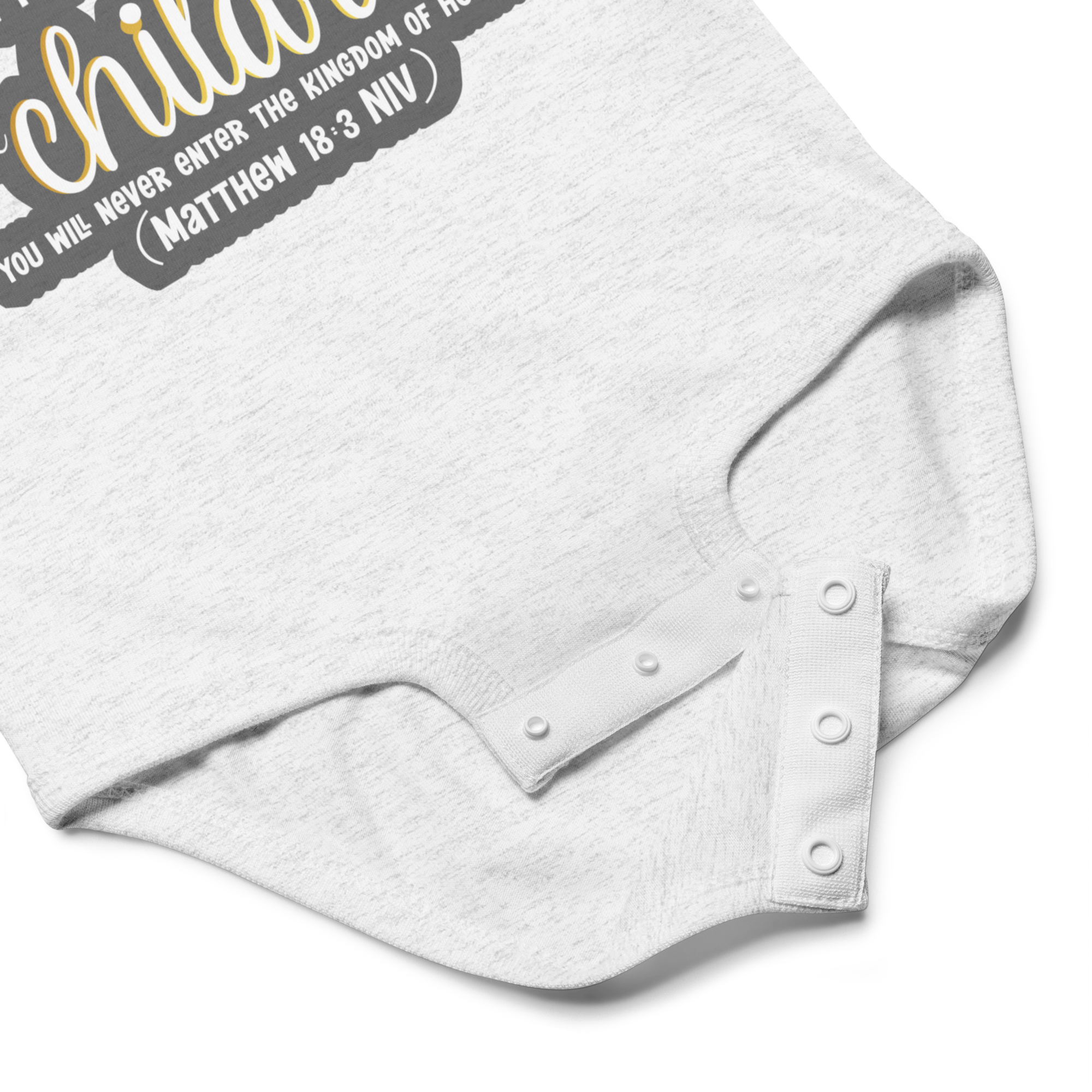 Childlike Faith: Matthew 18:3 Baby Bodysuit