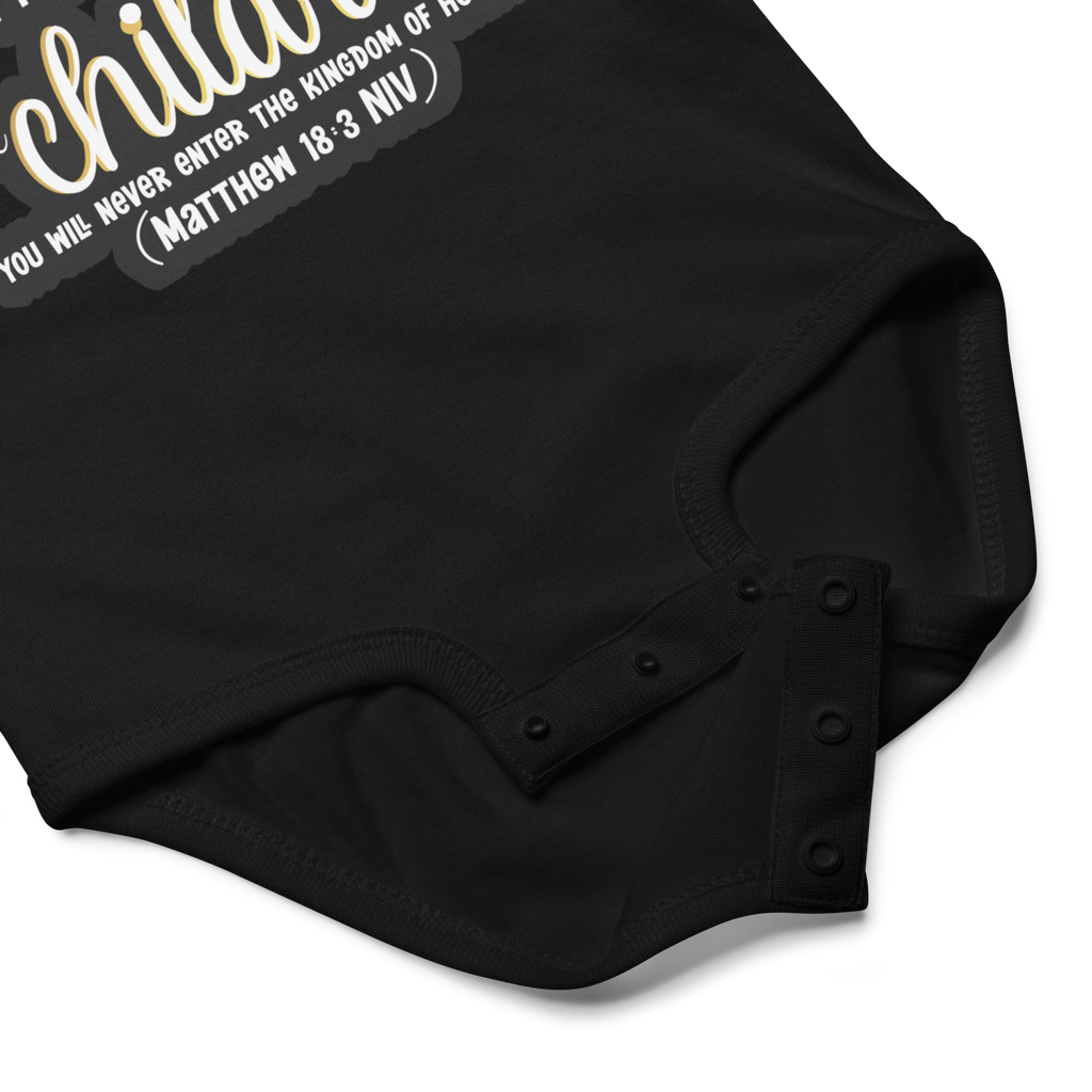 Childlike Faith: Matthew 18:3 Baby Bodysuit