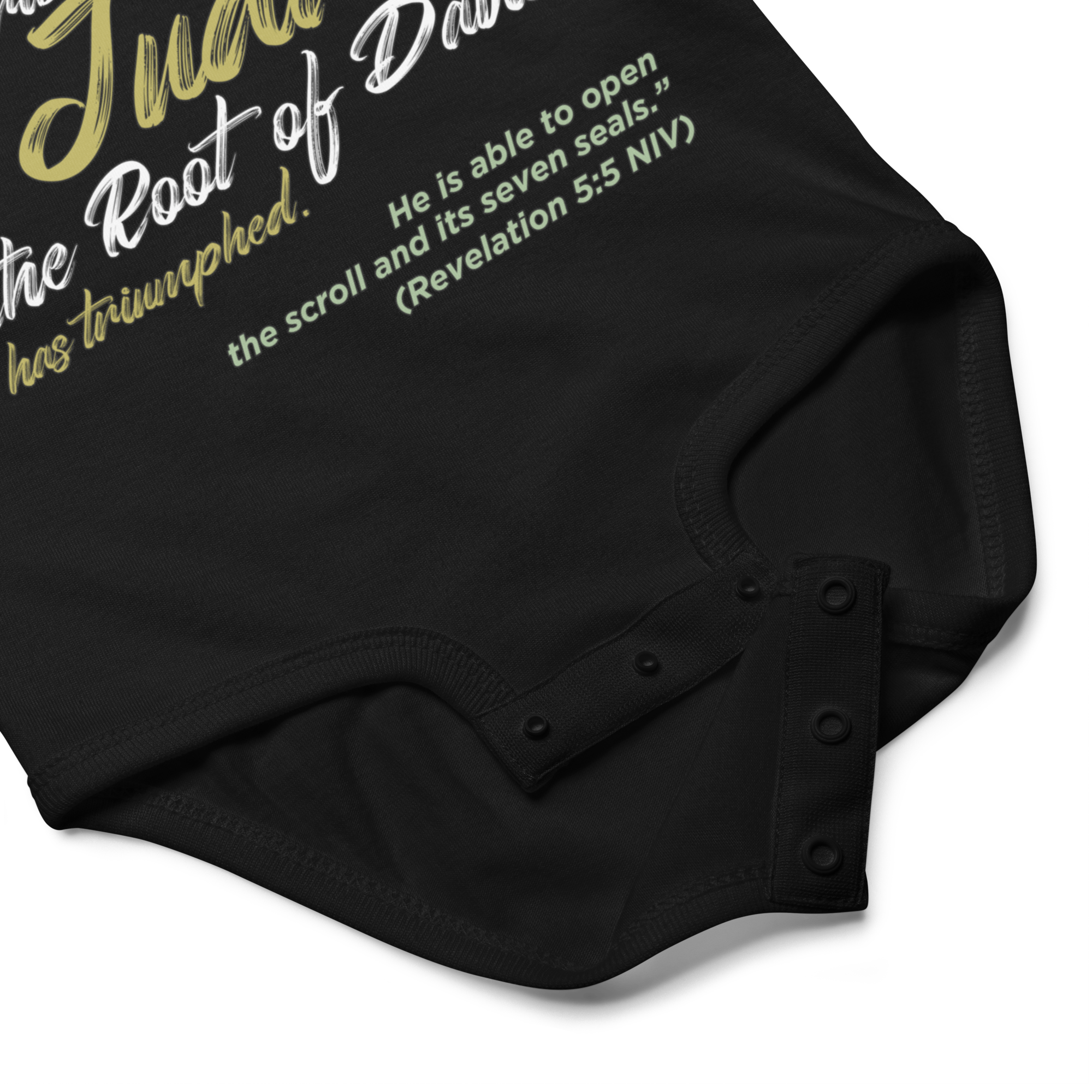 Lion of Judah & Root of David: Revelation 5:5 Baby Bodysuit