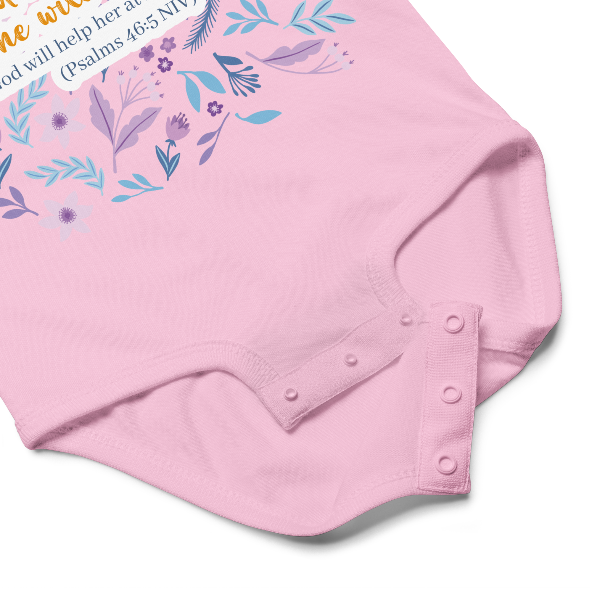 Unshakeable Faith: Psalms 46:5 Baby Bodysuit