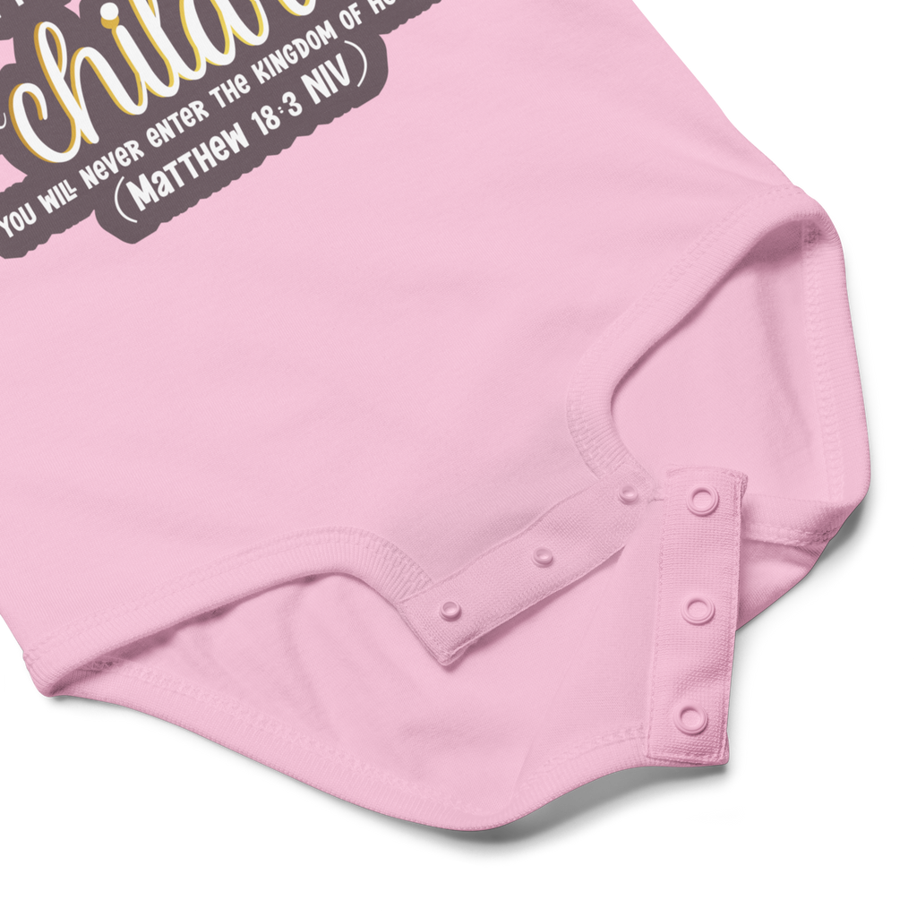 Childlike Faith: Matthew 18:3 Baby Bodysuit