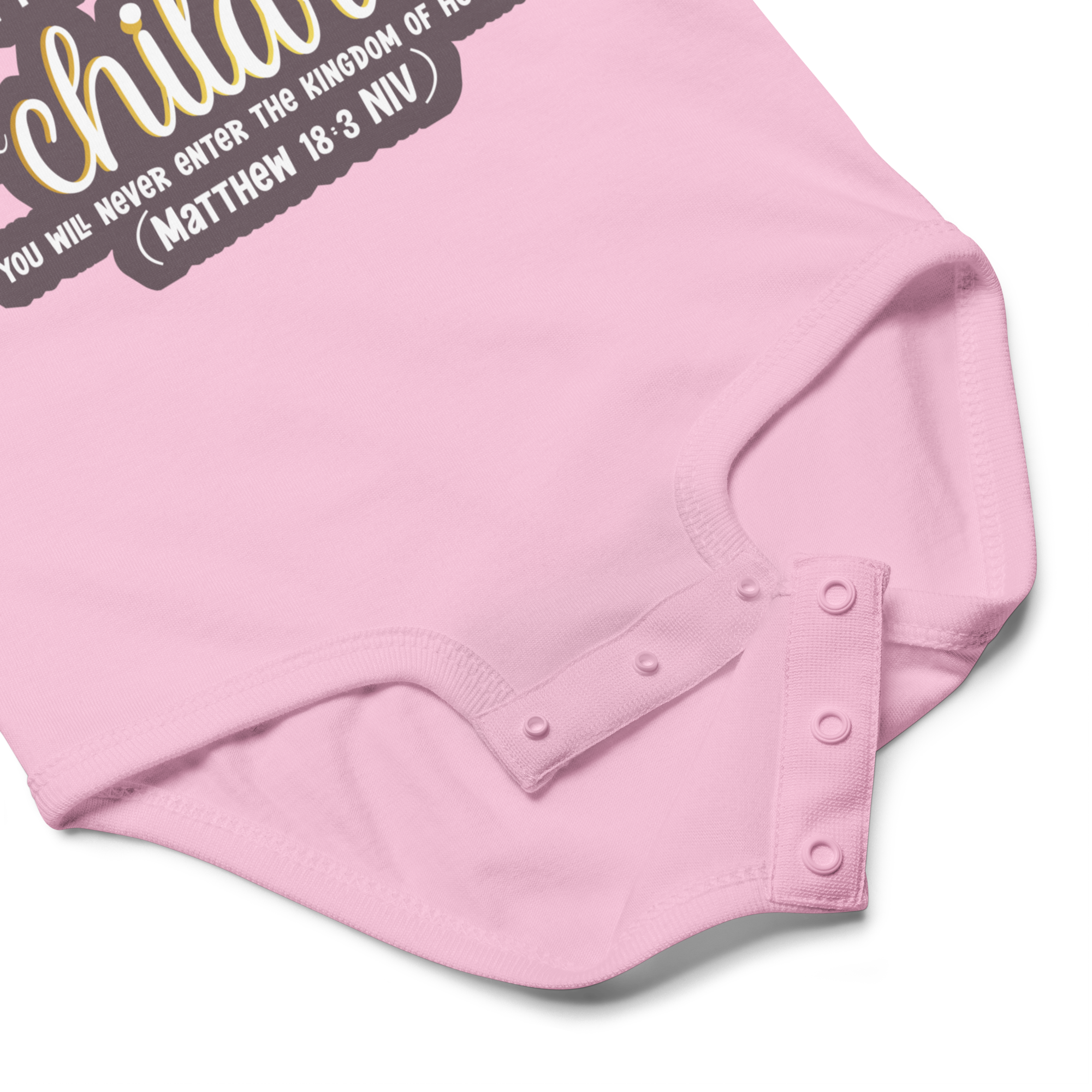 Childlike Faith: Matthew 18:3 Baby Bodysuit