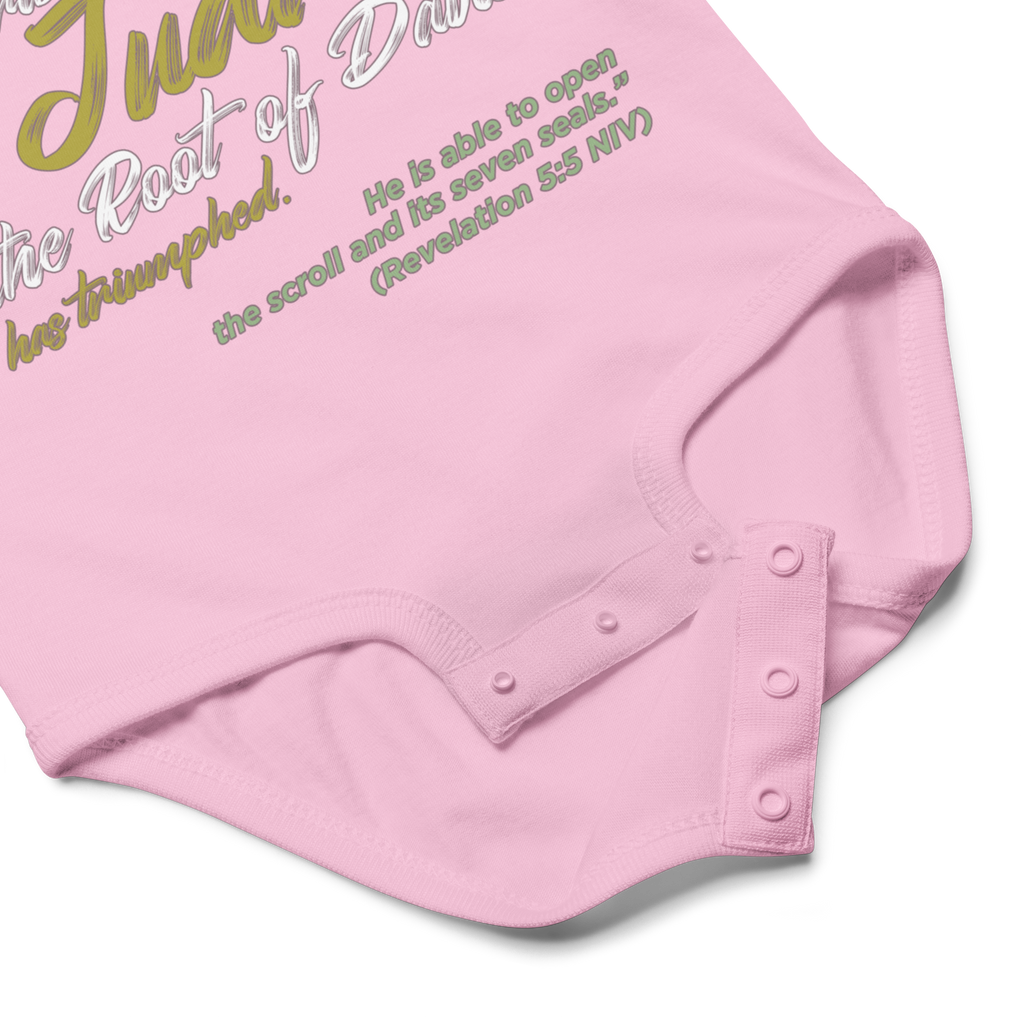 Lion of Judah & Root of David: Revelation 5:5 Baby Bodysuit