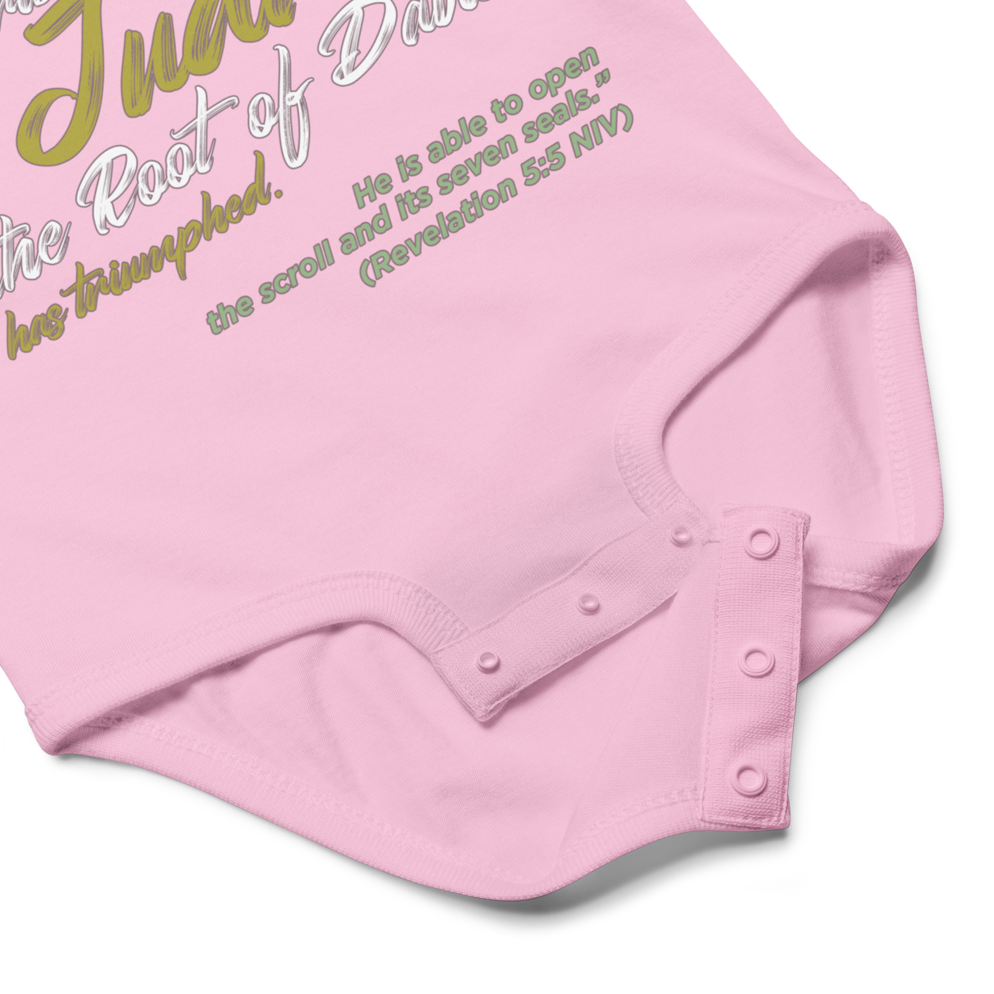 Lion of Judah & Root of David: Revelation 5:5 Baby Bodysuit