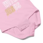Come Run With Jesus Gold Baby Bodysuit