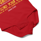 Be Strong & Courageous: Joshua 1:9 Baby Bodysuit