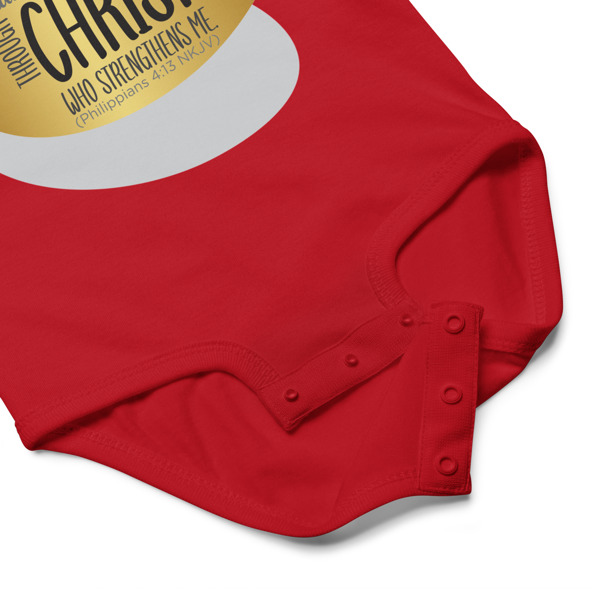 Empowered by Christ: Philippians 4:13 Baby Bodysuit