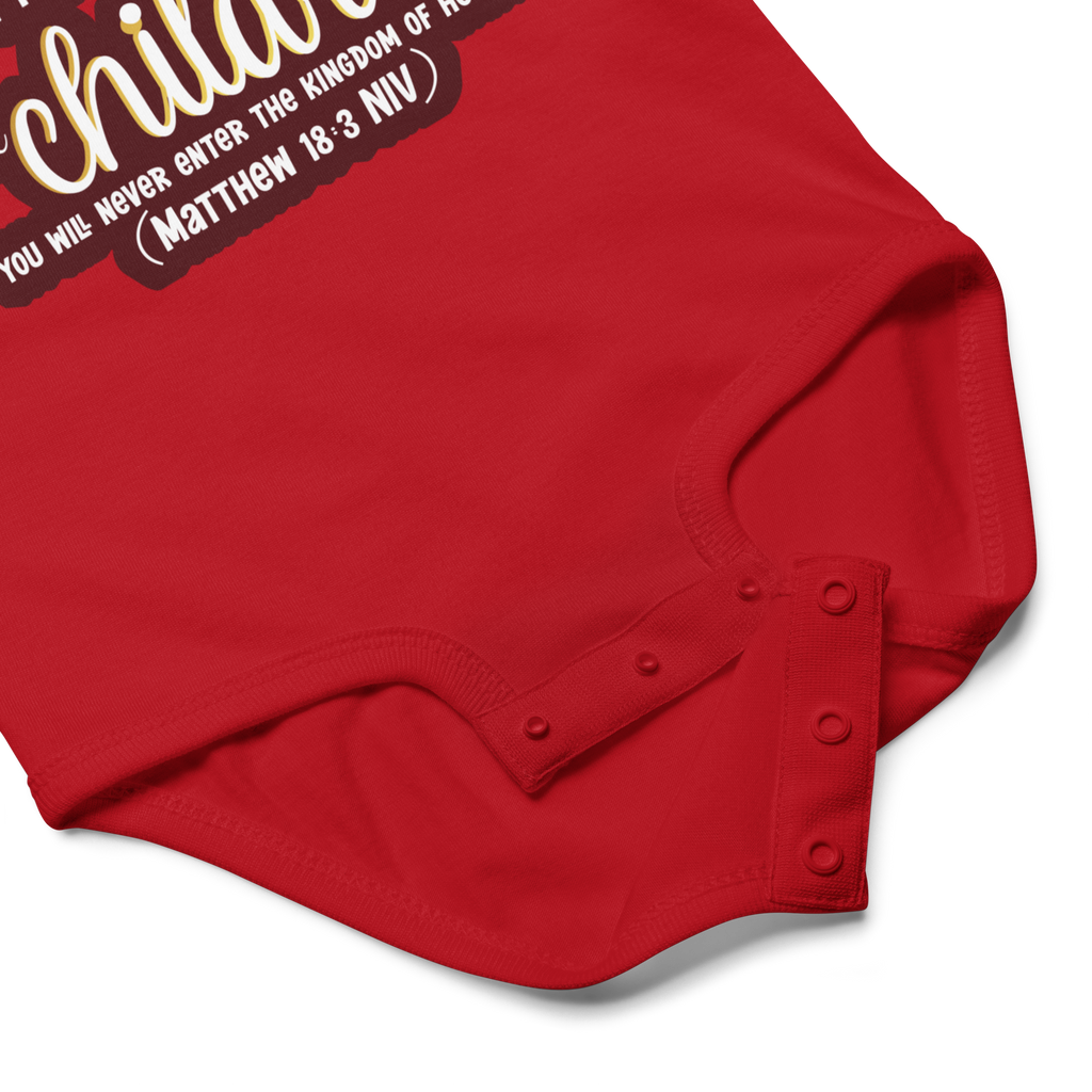 Childlike Faith: Matthew 18:3 Baby Bodysuit