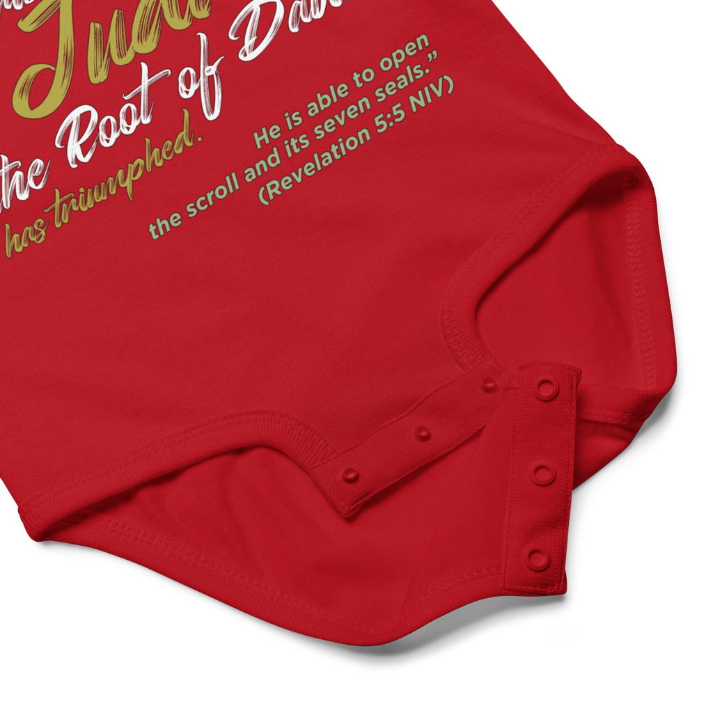 Lion of Judah & Root of David: Revelation 5:5 Baby Bodysuit