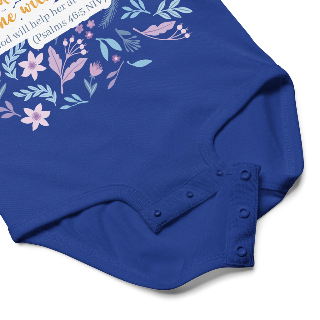 Unshakeable Faith: Psalms 46:5 Baby Bodysuit