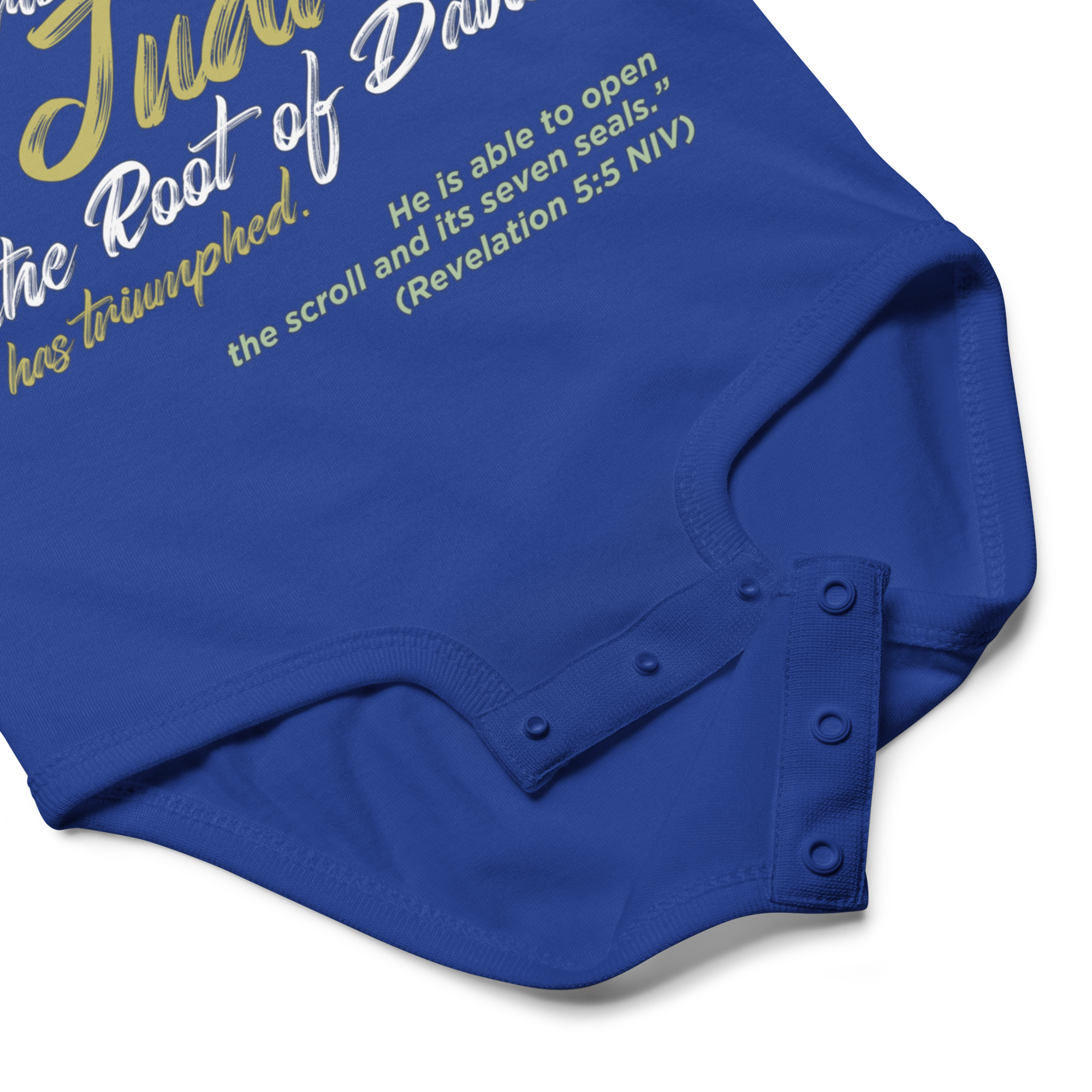 Lion of Judah & Root of David: Revelation 5:5 Baby Bodysuit