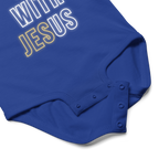 Come Run With Jesus Gold Baby Bodysuit