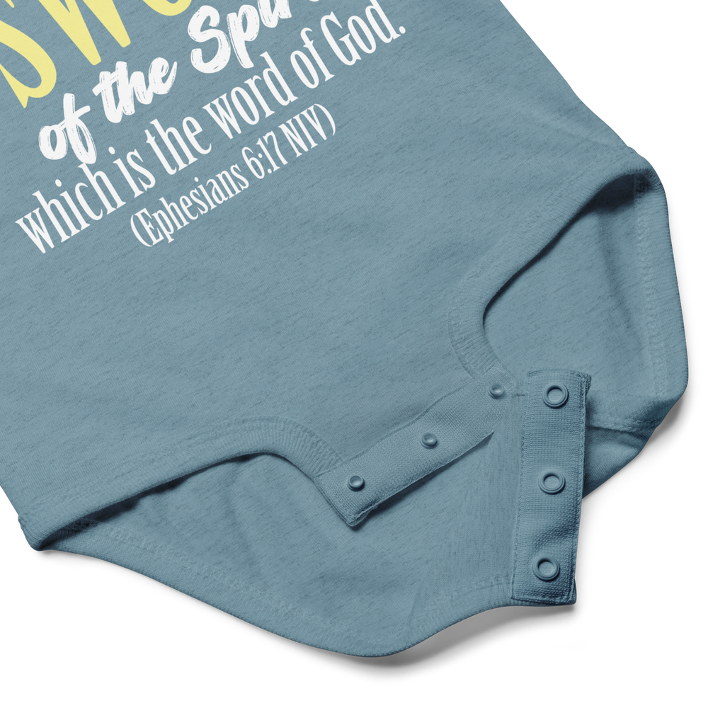 Sword & Salvation: Ephesians 6:17 Baby Bodysuit
