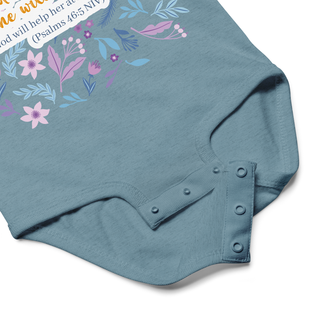 Unshakeable Faith: Psalms 46:5 Baby Bodysuit