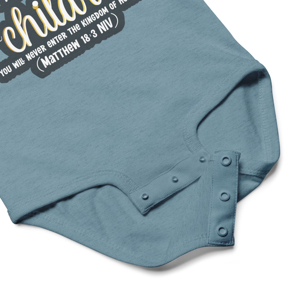 Childlike Faith: Matthew 18:3 Baby Bodysuit