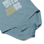 Come Run With Jesus Gold Baby Bodysuit