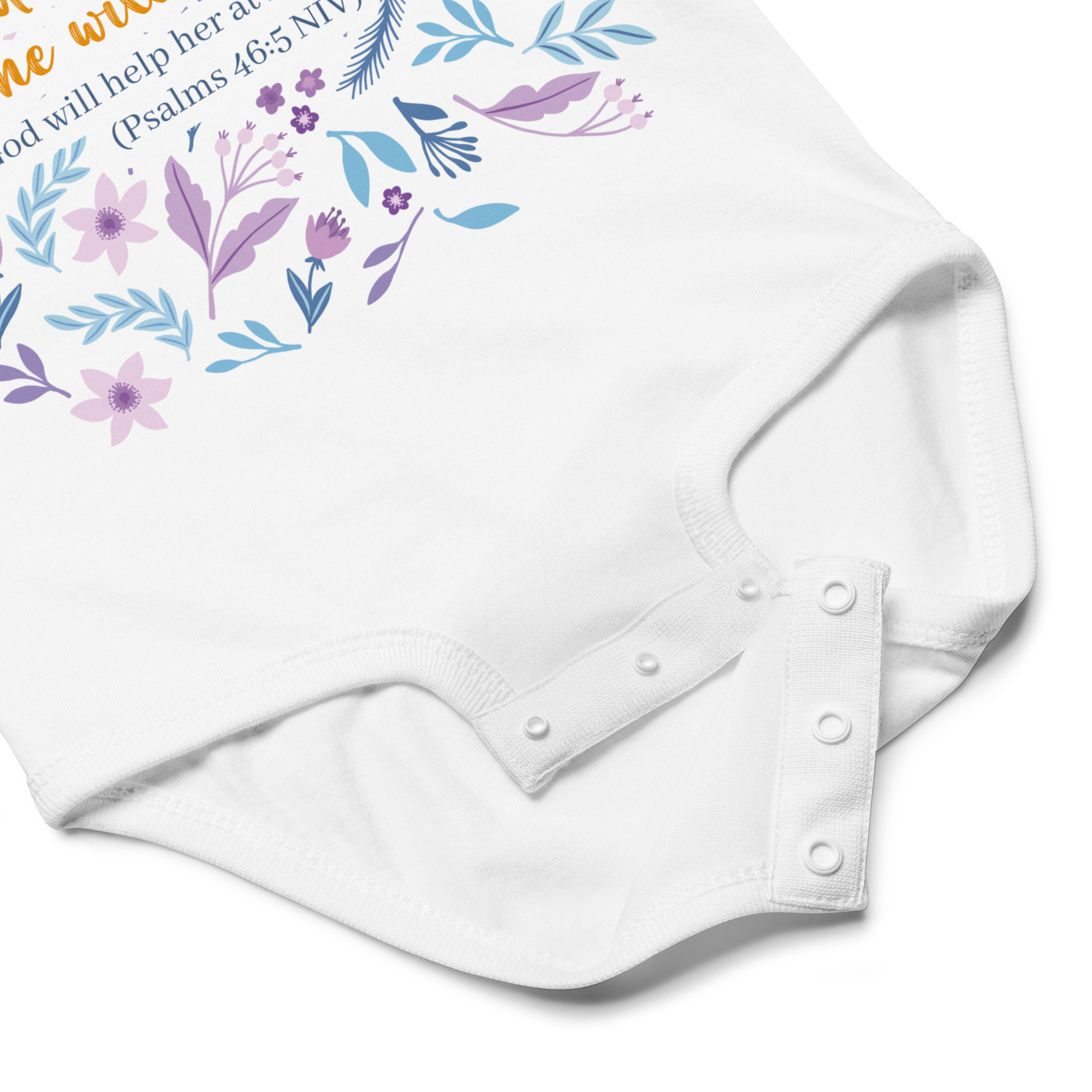 Unshakeable Faith: Psalms 46:5 Baby Bodysuit