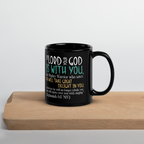 Rejoice in His Love: Zephaniah 3:17 Black Glossy Mug (11 oz / 15 oz)