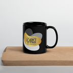 Empowered by Christ: Philippians 4:13 Black Glossy Mug (11 oz / 15 oz)