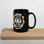 The Lion of Judah: Revelation 5:5 Black Glossy Mug (11 oz / 15 oz)