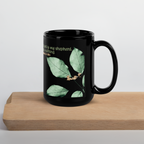 The Lord Is My Shepherd: Psalm 23:1 Black Glossy Mug (11 oz / 15 oz)